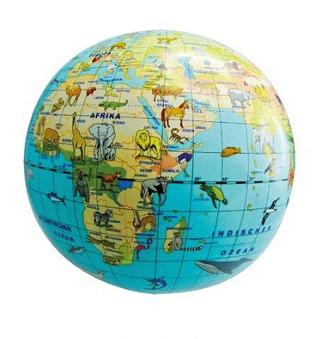 Aufblasbarer Globus: Tiere 3 Aufblasbarer Globus: Tiere