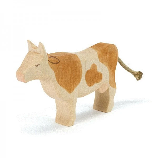 Ostheimer Kuh Braun Stehend Holzfigur 3 Ostheimer Kuh Braun Stehend Holzfigur