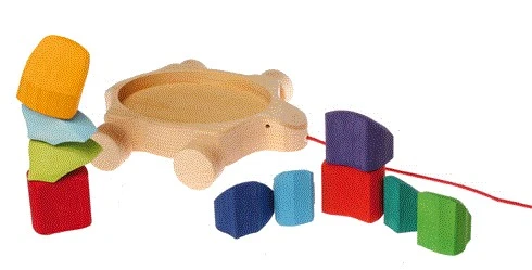 Grimms Regenbogen Schildkröte Nachziehtier Mit Bauklotzfüllung 5 Grimms Regenbogen Schildkröte Nachziehtier Mit Bauklotzfüllung – Bild 3