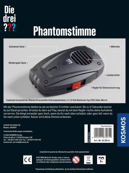 Kosmos Die Drei ??? Phantomstimme Neuauflage 4 Kosmos Die Drei ??? Phantomstimme Neuauflage – Bild 2