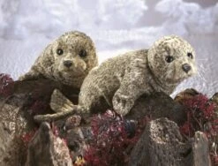 Folkmanis Handpuppe Seerobbenbaby, Silber / Harbour Seal -Kinder Pielzeugladen 76 2537 b 600x600